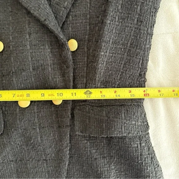 Jason Wu Tweed Double Breasted Blazer Jacket Womens Size Small Black Office - Picture 10 of 12